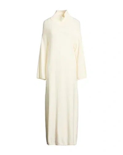 Vicolo Woman Midi Dress Ivory Size Onesize Acrylic, Wool, Polyamide, Elastane In White
