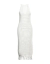 Vicolo Woman Midi Dress Ivory Size Onesize Cotton In White