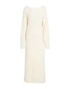 Vicolo Woman Midi Dress Ivory Size Onesize Viscose, Polyamide, Wool, Cashmere In White
