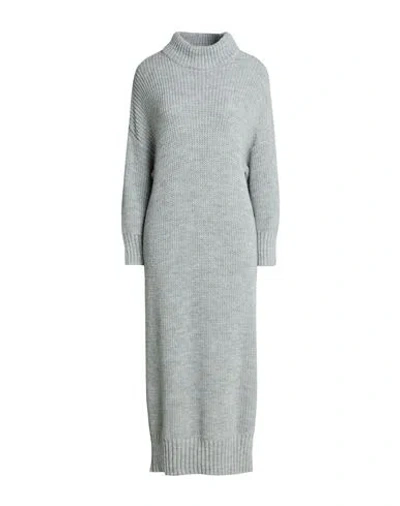 Vicolo Woman Midi Dress Light Grey Size Onesize Acrylic, Viscose, Wool, Alpaca Wool In Gray