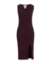 Vicolo Woman Midi Dress Plum Size Onesize Viscose, Polyester In Purple