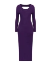Vicolo Woman Midi Dress Purple Size Onesize Viscose, Polyester In Purple