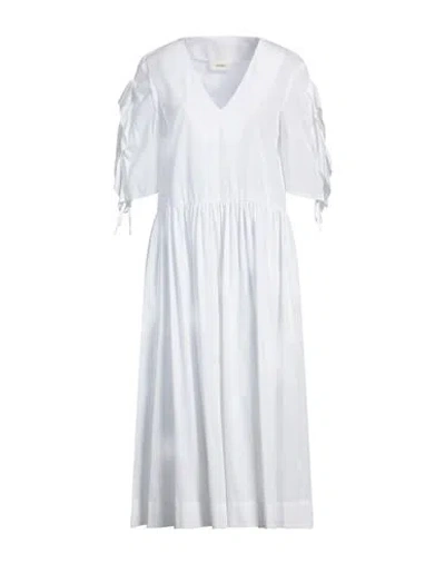 Vicolo Woman Midi Dress White Size M Cotton