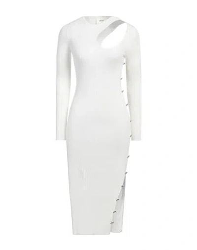Vicolo Woman Midi Dress White Size Onesize Viscose, Polyester