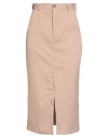 Vicolo Woman Midi Skirt Beige Size L Polyester, Elastane In Neutral
