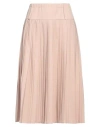 Vicolo Woman Midi Skirt Beige Size L Polyester, Viscose, Elastane