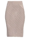 Vicolo Woman Midi Skirt Beige Size Onesize Cotton, Acrylic