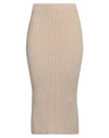 Vicolo Woman Midi Skirt Beige Size Onesize Cotton, Acrylic