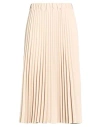 Vicolo Woman Midi Skirt Beige Size Onesize Polyester, Elastane In Brown