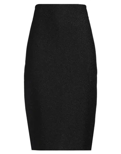 Vicolo Woman Midi Skirt Black Size L Polyester, Polyamide, Elastane