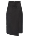 Vicolo Woman Midi Skirt Black Size L Polyester, Viscose, Elastane