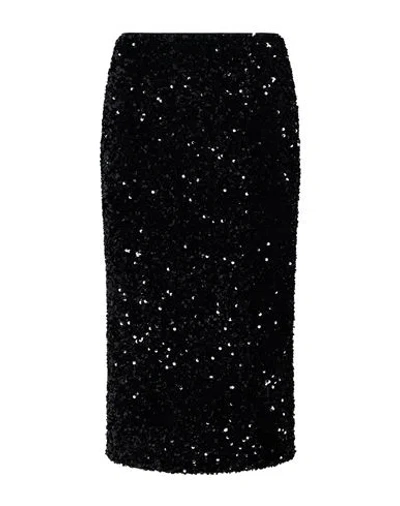 Vicolo Woman Midi Skirt Black Size M Polyester, Elastane