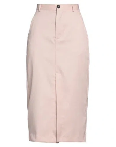 Vicolo Woman Midi Skirt Blush Size S Polyester, Elastane In Pink