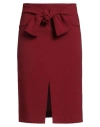 Vicolo Woman Midi Skirt Burgundy Size S Polyester, Acetate In Burgundy