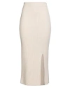 Vicolo Woman Midi Skirt Cream Size Onesize Acrylic, Wool, Viscose, Alpaca Wool In Neutral