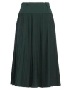 Vicolo Woman Midi Skirt Green Size L Polyester, Viscose, Elastane
