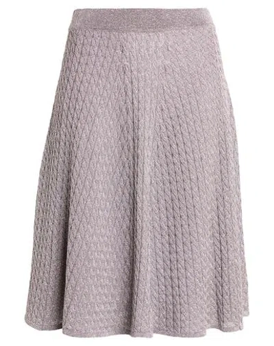 Vicolo Woman Midi Skirt Grey Size Onesize Viscose, Polyamide, Metallic Polyester In Gray
