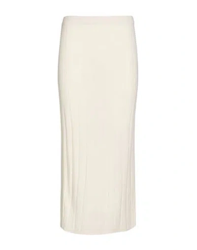 Vicolo Woman Midi Skirt Ivory Size Onesize Viscose, Polyamide, Wool, Cashmere In White