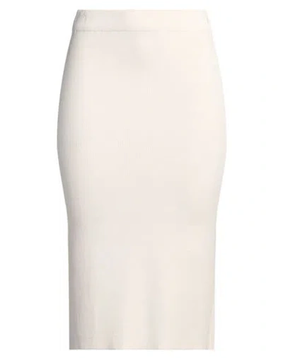 Vicolo Woman Midi Skirt Ivory Size Onesize Viscose, Polyester In Neutral