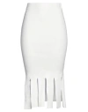 Vicolo Woman Midi Skirt Ivory Size Onesize Viscose, Polyester In White