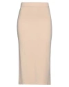 VICOLO VICOLO WOMAN MIDI SKIRT LIGHT BROWN SIZE ONESIZE VISCOSE, POLYESTER