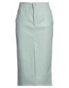 Vicolo Woman Midi Skirt Light Green Size S Polyester, Polyurethane In Green