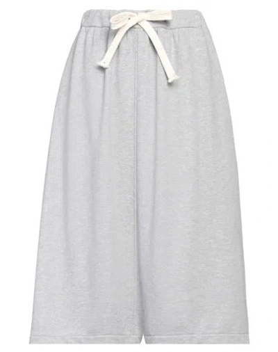 Vicolo Woman Midi Skirt Light Grey Size M Cotton, Polyester