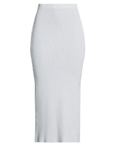 Vicolo Woman Midi Skirt Light Grey Size Onesize Viscose, Polyester In White