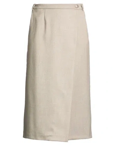 Vicolo Woman Midi Skirt Light Grey Size Xs Polyester, Viscose, Acrylic, Elastane