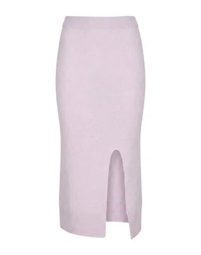 Vicolo Woman Midi Skirt Lilac Size Onesize Alpaca Wool, Polyamide, Virgin Wool, Elastane In Purple