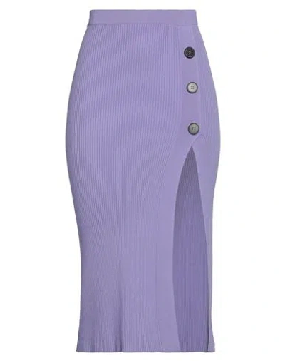 Vicolo Woman Midi Skirt Mauve Size Onesize Viscose, Polyester In Purple