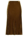 Vicolo Woman Midi Skirt Military Green Size M Viscose, Silk