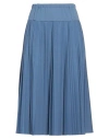 Vicolo Woman Midi Skirt Pastel Blue Size L Polyester, Viscose, Elastane