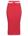 Vicolo Woman Midi Skirt Red Size Onesize Viscose, Polyester In Red