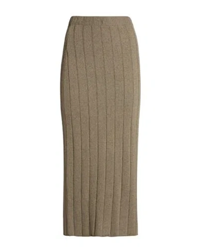 Vicolo Woman Midi Skirt Taupe Size Onesize Viscose, Polyamide, Wool, Cashmere In Green