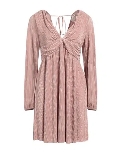 Vicolo Woman Short Dress Pastel Pink Size M Polyester
