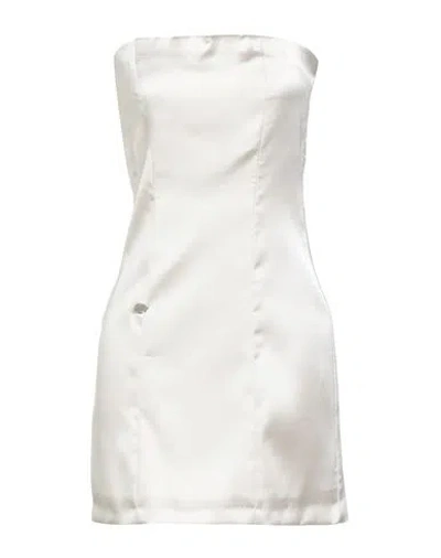 Vicolo Woman Mini Dress Beige Size L Polyester In Gray