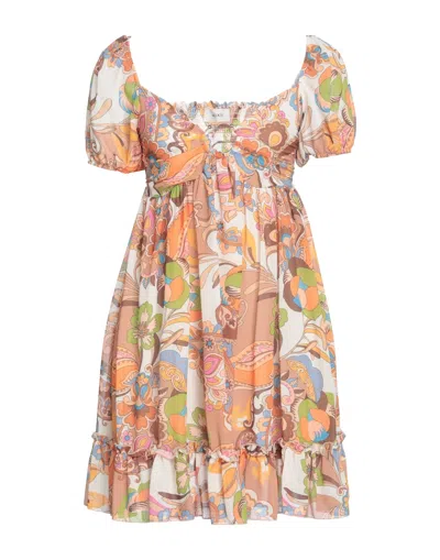 Vicolo Short Dresses In Beige