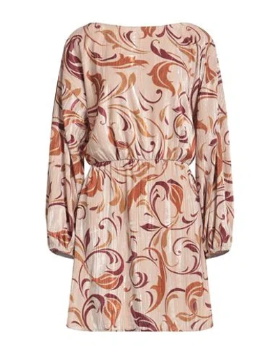 Vicolo Woman Short Dress Beige Size M Polyester
