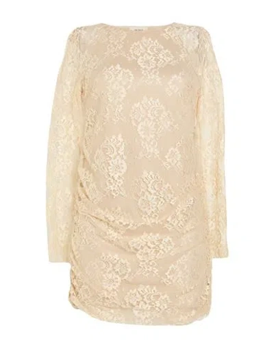Vicolo Woman Mini Dress Beige Size M Polyester In Brown