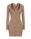 Vicolo Woman Mini Dress Beige Size Onesize Ecovero Viscose, Polyester In Beige