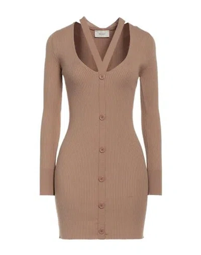 Vicolo Woman Mini Dress Beige Size Onesize Ecovero Viscose, Polyester