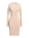 Vicolo Woman Mini Dress Beige Size Onesize Viscose, Polyester