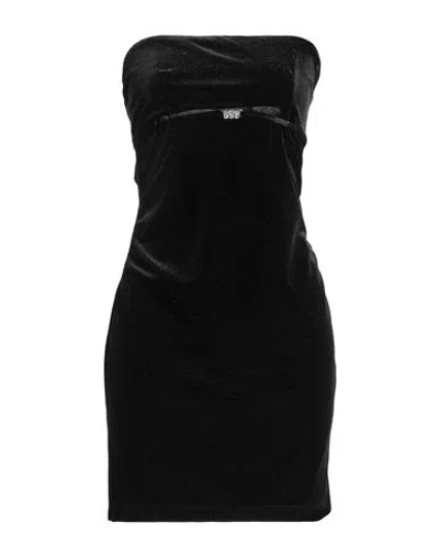 Vicolo Woman Mini Dress Black Size L Polyester, Elastane