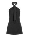 Vicolo Woman Mini Dress Black Size L Polyester, Viscose, Elastane In Black