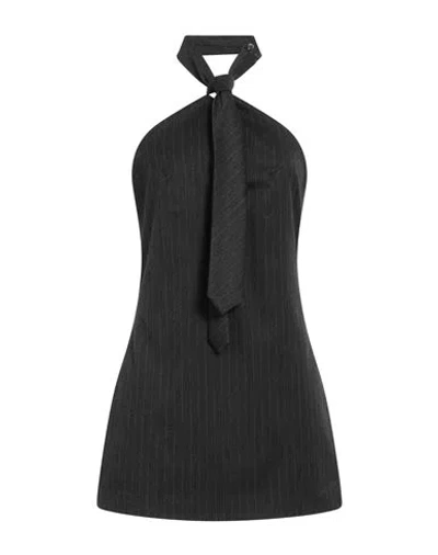 Vicolo Woman Mini Dress Black Size L Polyester, Viscose, Elastane