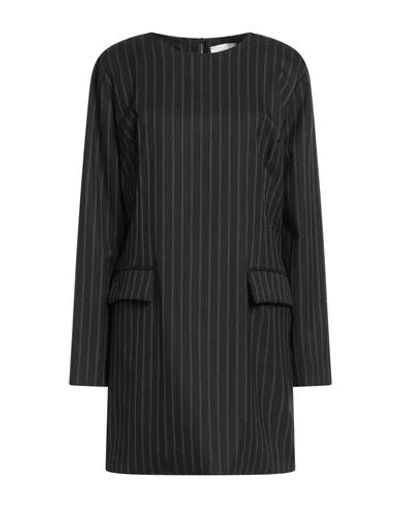 Vicolo Woman Mini Dress Black Size L Polyester, Viscose, Elastane