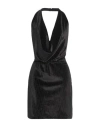 Vicolo Woman Mini Dress Black Size M Polyester, Elastane