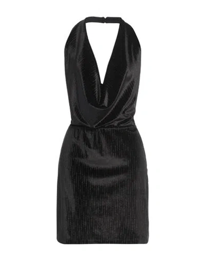 Vicolo Woman Mini Dress Black Size M Polyester, Elastane