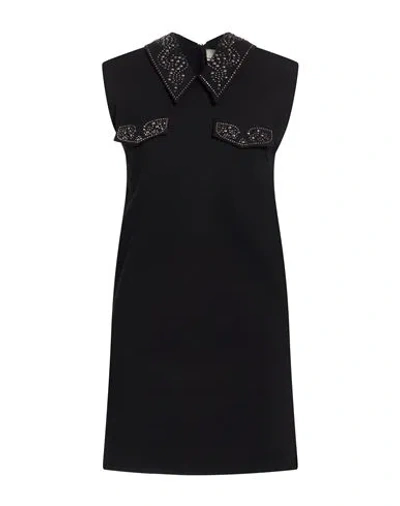 Vicolo Woman Mini Dress Black Size M Viscose, Nylon, Elastane